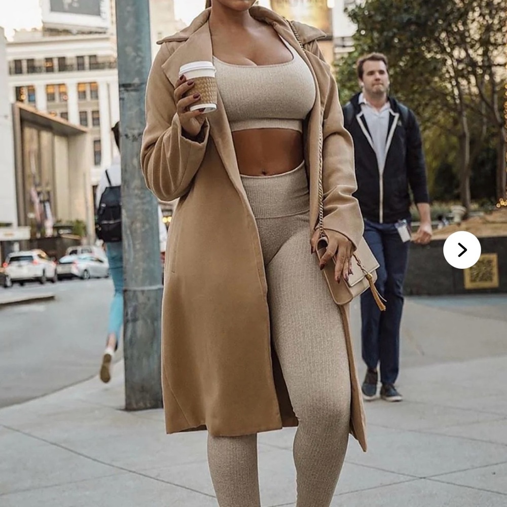 Fashion Nova Tan Pea Coat